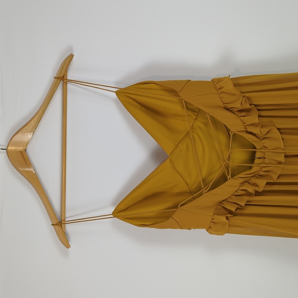 Sorella Vita Golden Yellow Boho Chiffon Gown – Size 14 - Picture 5 of 6